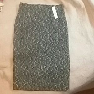 Textured Black and White Skirt